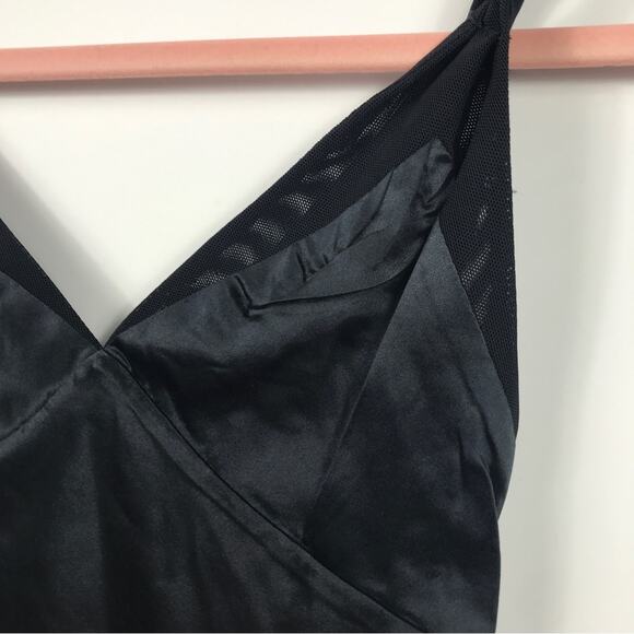 RtA Livia 100% Silk And Stretch-tulle Bodysuit - Black - Picture 7 of 15